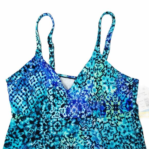 Swim Solutions Santorini Tankini Top Size 10 - Picture 5 of 9